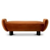 Eichholtz Stirling Bench Sonoma Burnt Orange Velvet / Charcoal finish