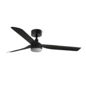 Faro Barcelona As Shown in Picture Matt Black Steel Structure + Matt Black ABS Blades + Opal Glass Diffuser