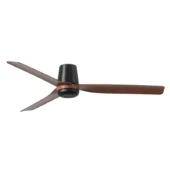 Faro Barcelona As Shown in Picture Matt Black Aluminum Structure + Walnut ABS Blades - Tub