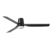 Faro Barcelona As Shown in Picture Matt Black Steel Structure + Matt Black ABS Blades - Opal Glass Diffuser - Tub