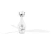 Faro Barcelona As Shown in Picture Chrome Pleated Steel & Transparent Glass Structure + Transparent PC Blades + Opal PP Diffuser