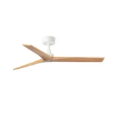 Faro Barcelona As Shown in Picture Matt White Steel Structure + Pine Wood Blades - Size M
