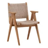 Dovetail As Shown in Picture Beige and Natural + Synthetic Rope and Teak Wood