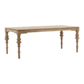 Dovetail Finish Natural + Mango Wood (78")