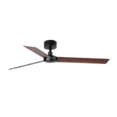 Faro Barcelona As Shown in Picture Matt Black Aluminum Structure & Walnut Plywood Blades
