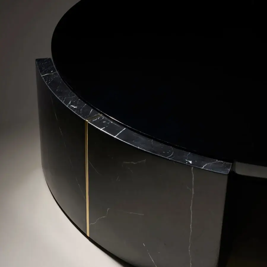 Caracole Overlap Dark Round Cocktail Coffee Table #4