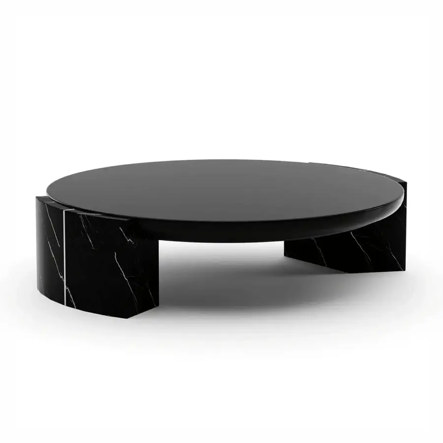 Caracole Overlap Dark Round Cocktail Coffee Table #1