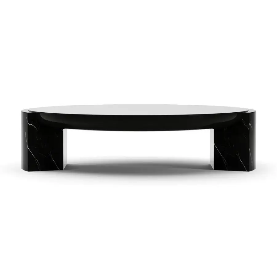 Caracole Overlap Dark Round Cocktail Coffee Table #2