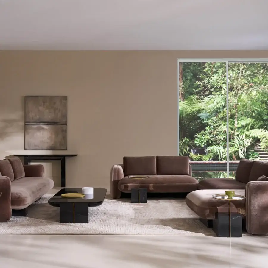 Caracole Overlap Dark Taupe Sofa #6