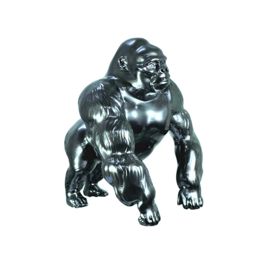 Juliarte Gorilla - Chrome Sculpture #1