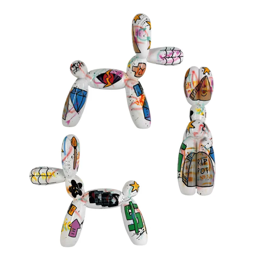 Juliarte Balloon Dog - White Diamond #2