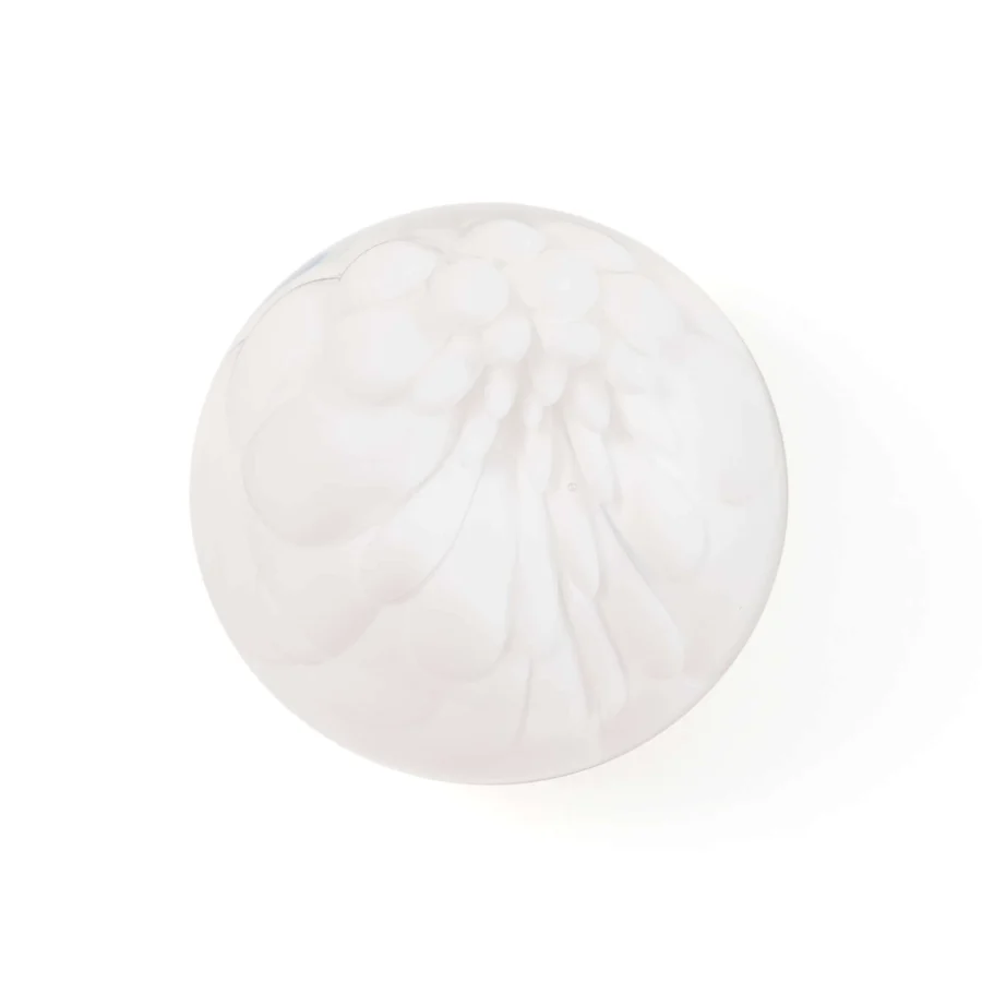 Captivating Bocci 118 wall/ceiling lamp with a spherical opal glass shade and refined brass finish
