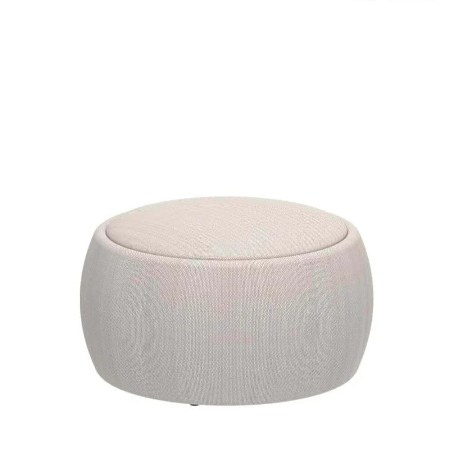 Superior Royal Botania Tono ottoman with molded plastic construction and removable woven neutral textile cover
