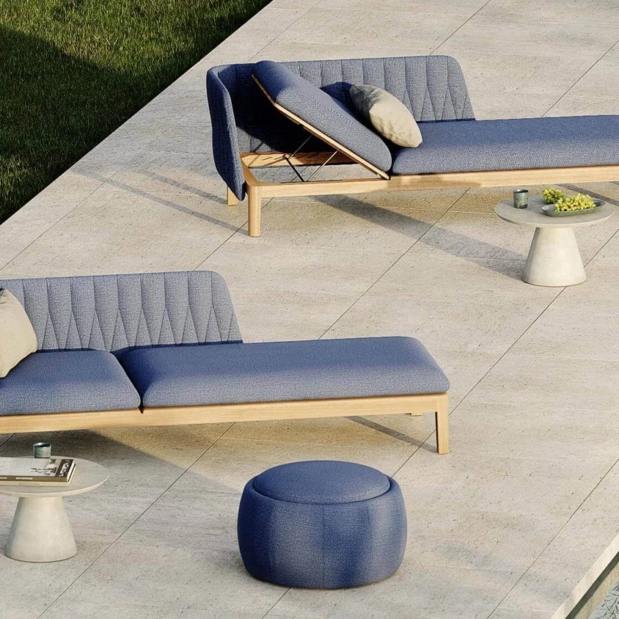 Superior Royal Botania Conix side table with conical base crafted in fibre-reinforced Ductal® concrete and polished concrete top