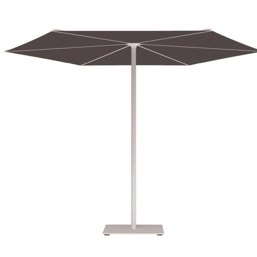 Exceptional Royal Botania Oazz umbrella with automatic opening, octagonal canopy in a dark tone and coated aluminum construction