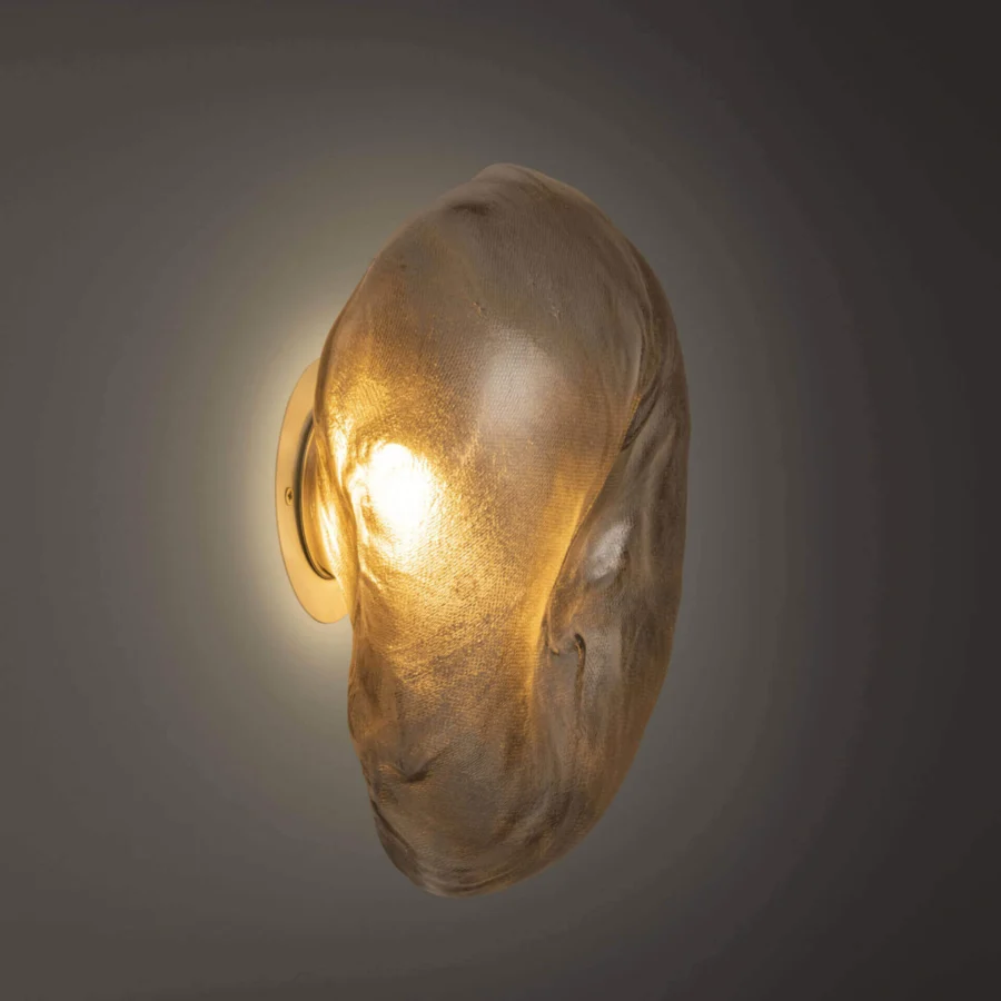 Captivating Bocci 73 wall/ceiling lamp crafted with blown glass within a folded ceramic vessel