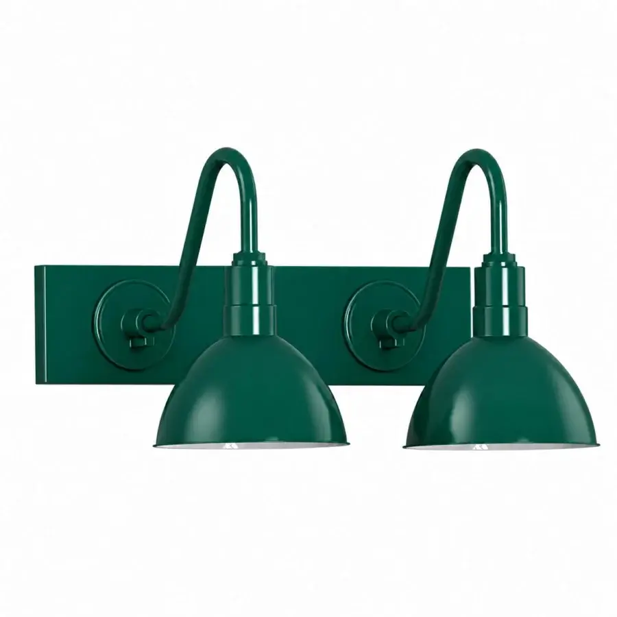 Barn Light Wilcox Gooseneck Double Vanity Light #3