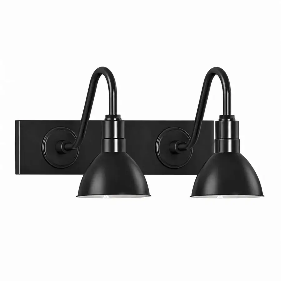 Barn Light Wilcox Gooseneck Double Vanity Light #2
