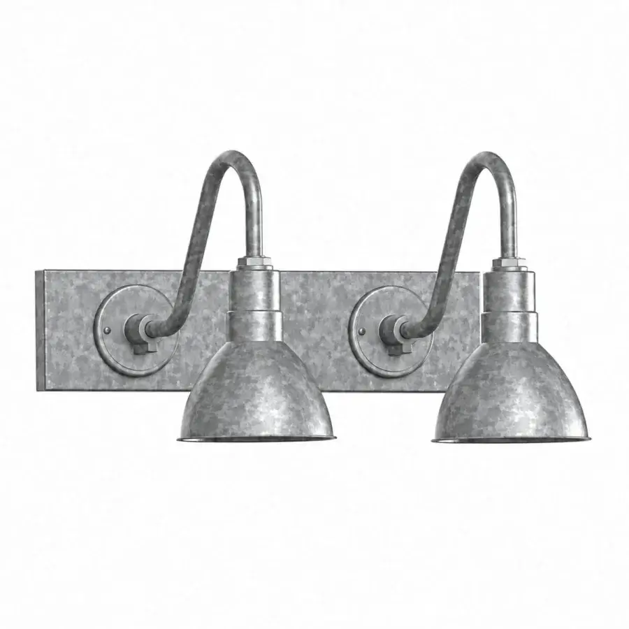 Barn Light Wilcox Gooseneck Double Vanity Light #1