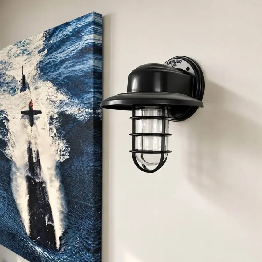 Barn Light Streamline Industrial Guard Wall Sconce #11