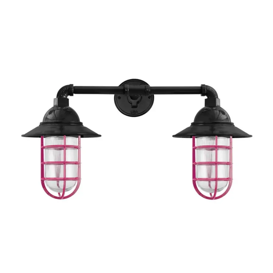 Barn Light Double Market Industrial Guard Wall Sconce #6