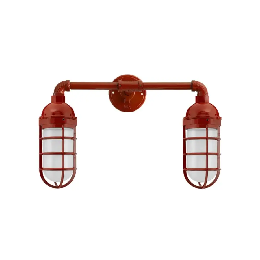 Barn Light Double Market Industrial Guard Wall Sconce #2