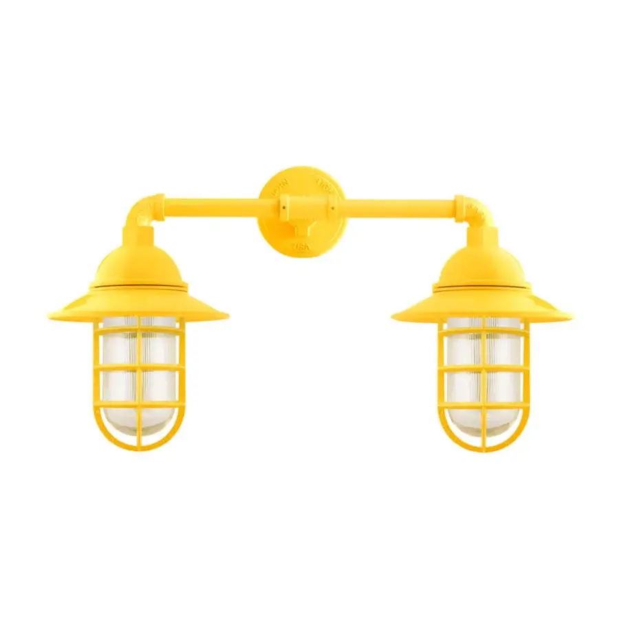 Barn Light Double Market Industrial Guard Wall Sconce #5