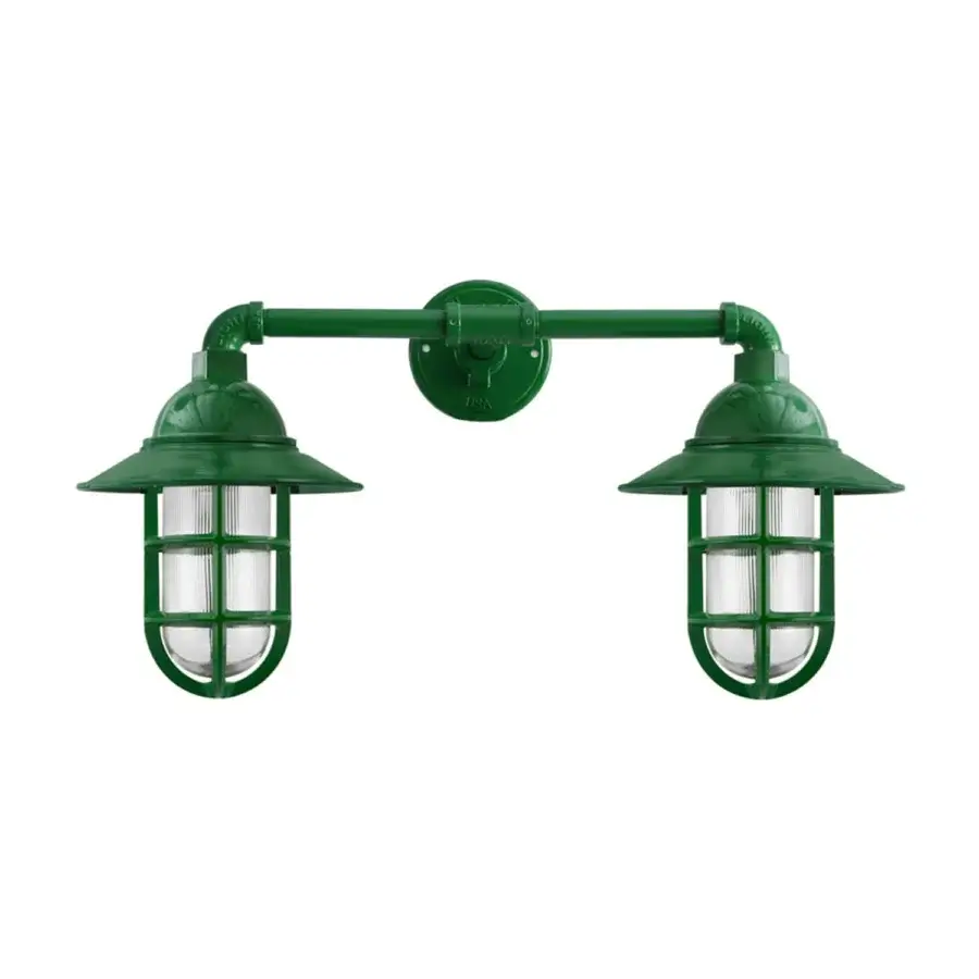 Barn Light Double Market Industrial Guard Wall Sconce #4