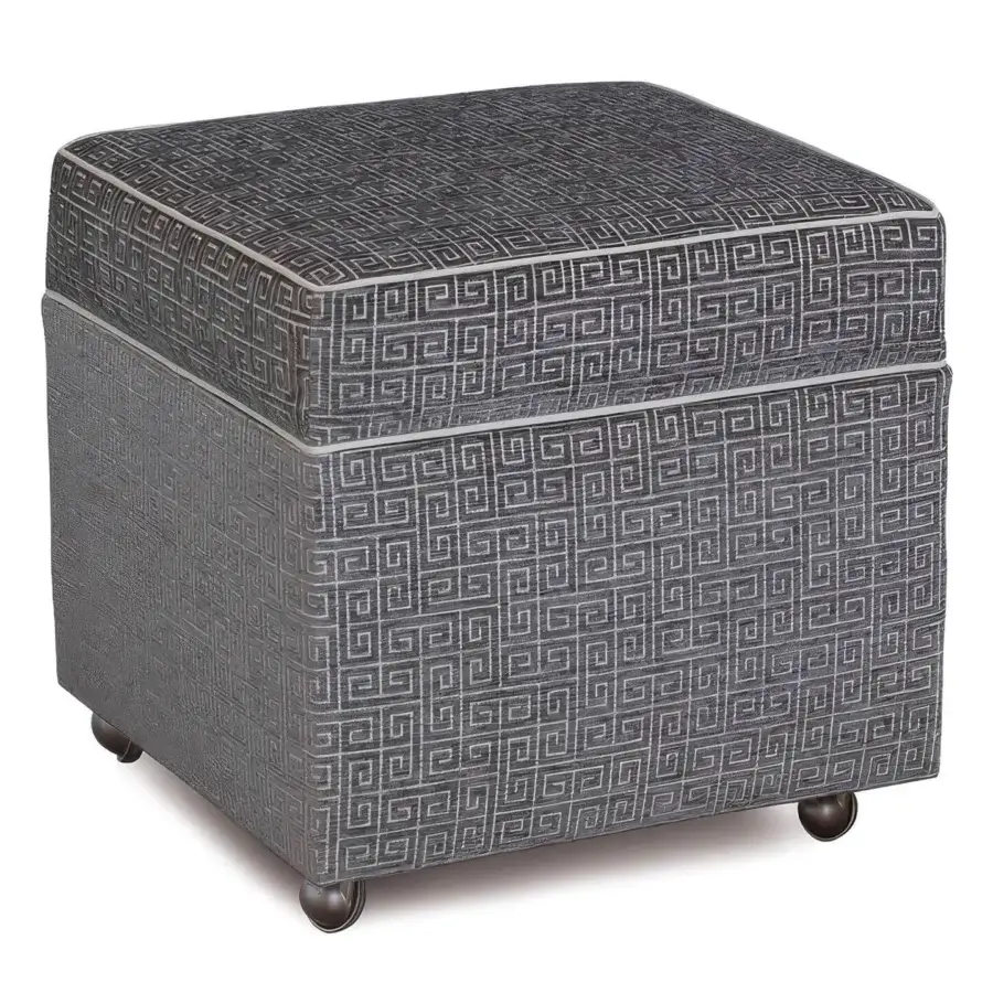 Eastern Accents Amal Greek Key Storage Ottoman #1