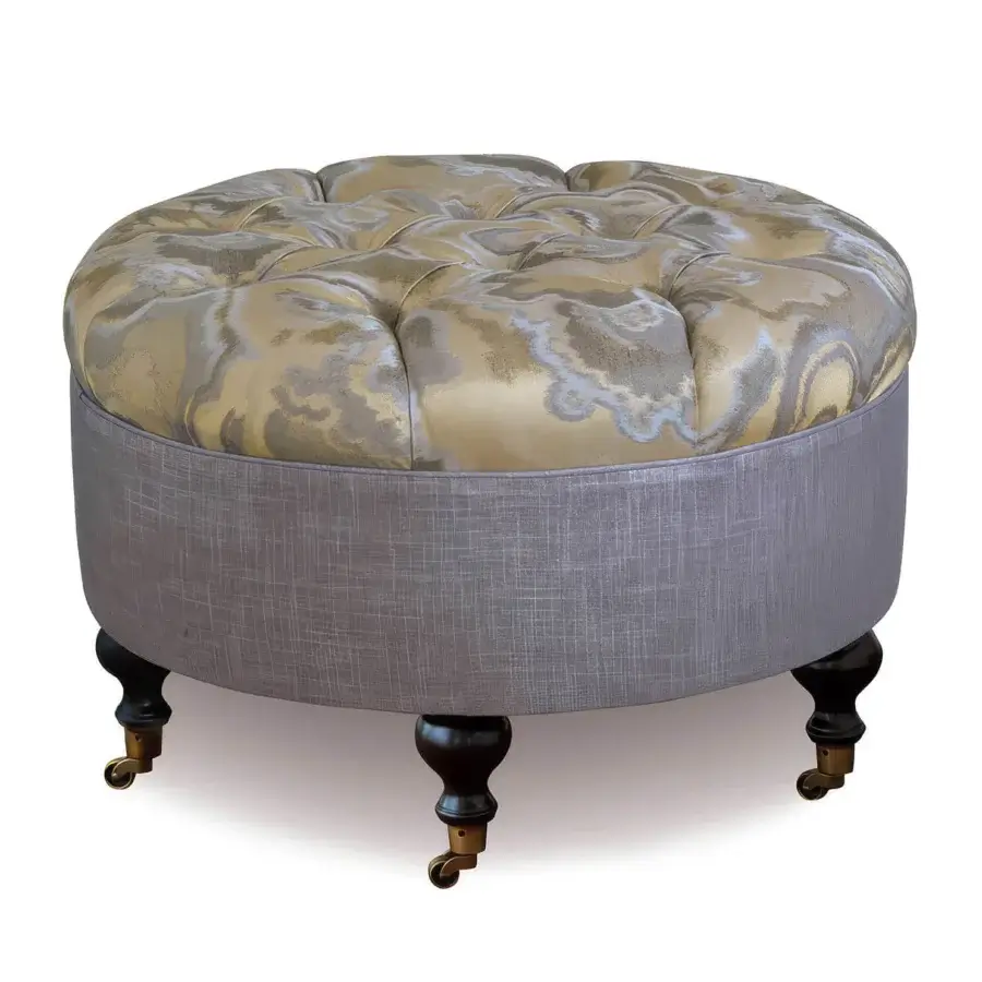 Eastern Accents Amal Round Ottoman #1