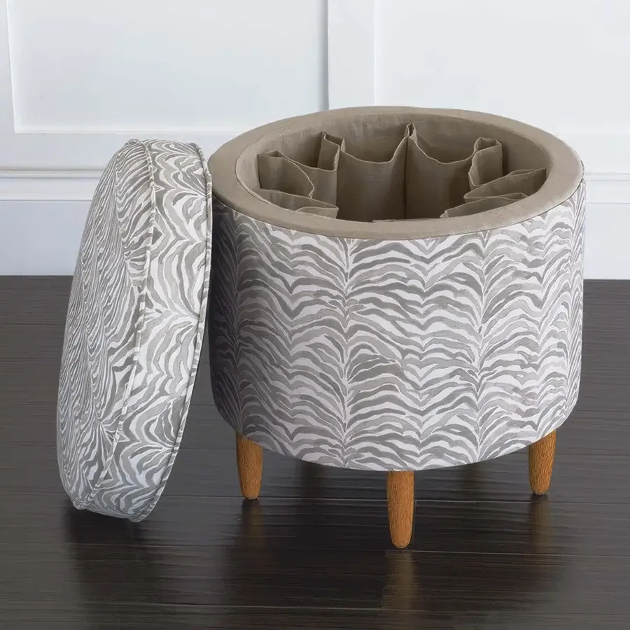 Eastern Accents Amara Shoe Storage Ottoman #2