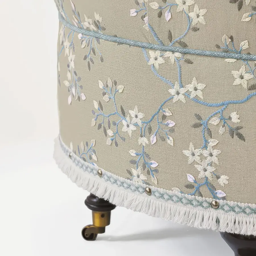 Eastern Accents Amberlynn Embroidered Ottoman #2