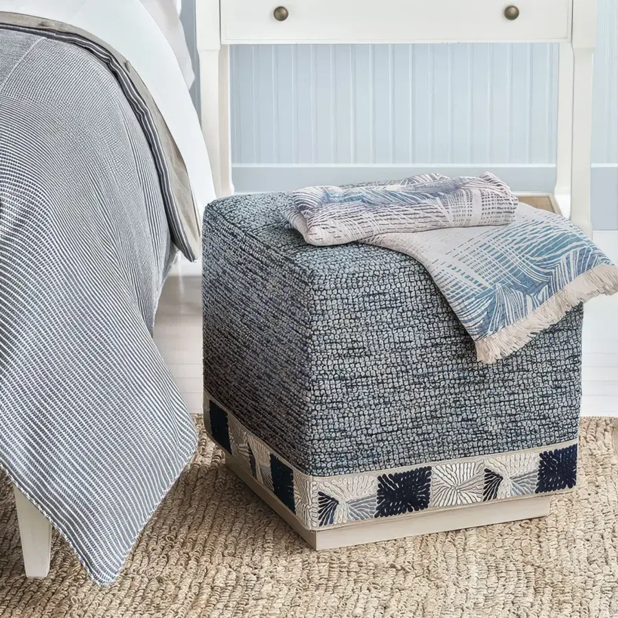 Eastern Accents Beau Embroidered Ottoman #3