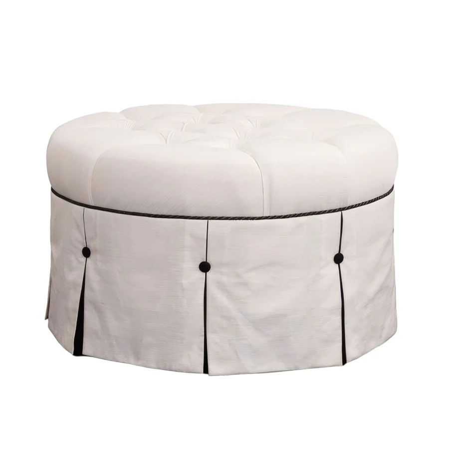 Eastern Accents Dominique Pleated Ottoman #1
