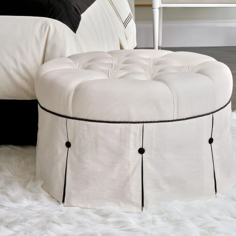 Eastern Accents Dominique Pleated Ottoman #2