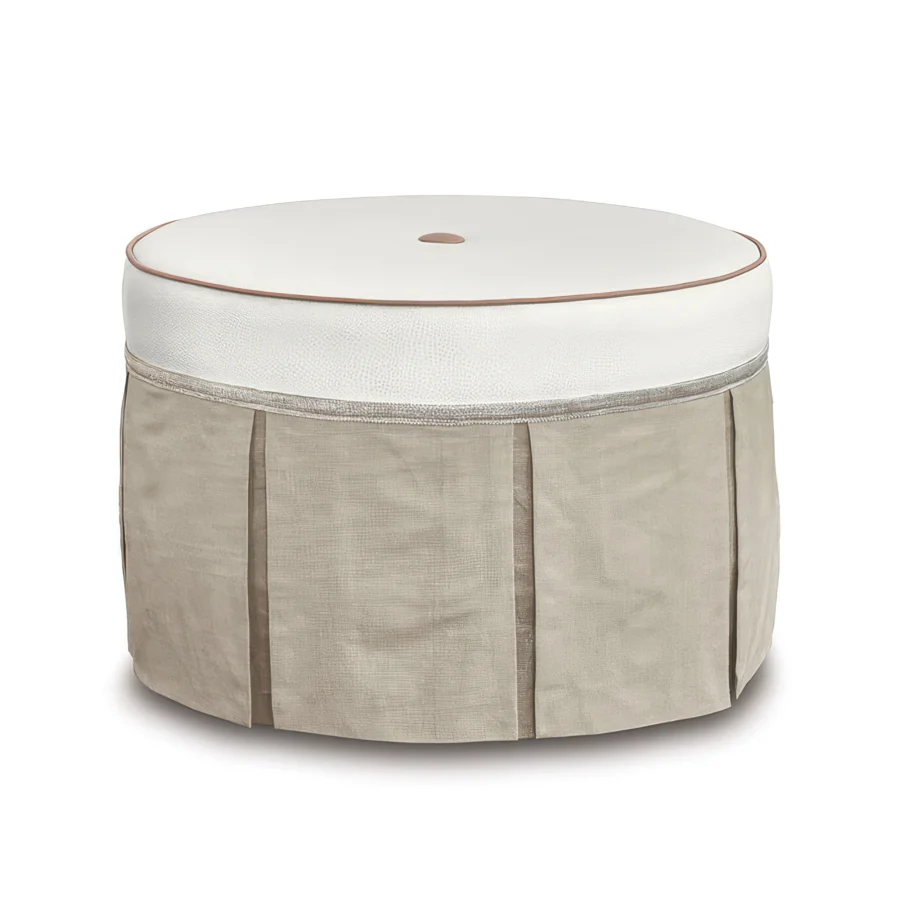 Eastern Accents Emmeline Pleated Skirt Ottoman #1