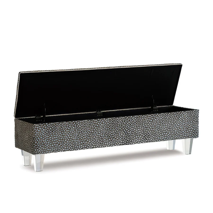 Eastern Accents Esmeralda Ocelot Storage Bench #3