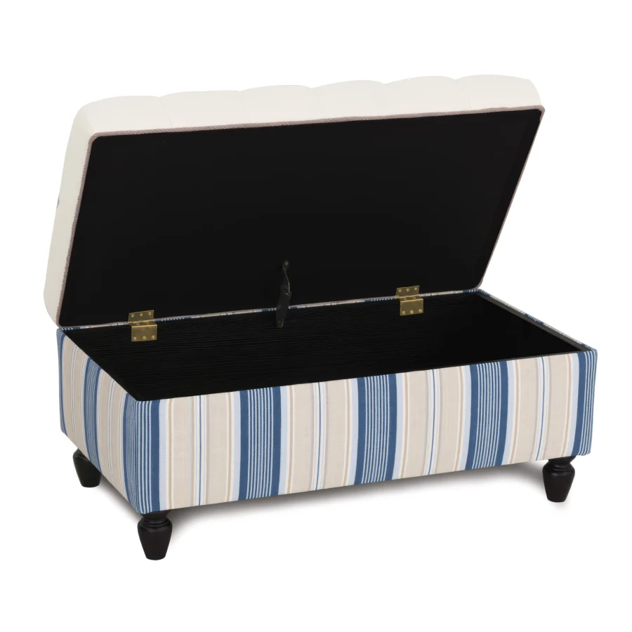 Eastern Accents Filly White Storage Ottoman #2