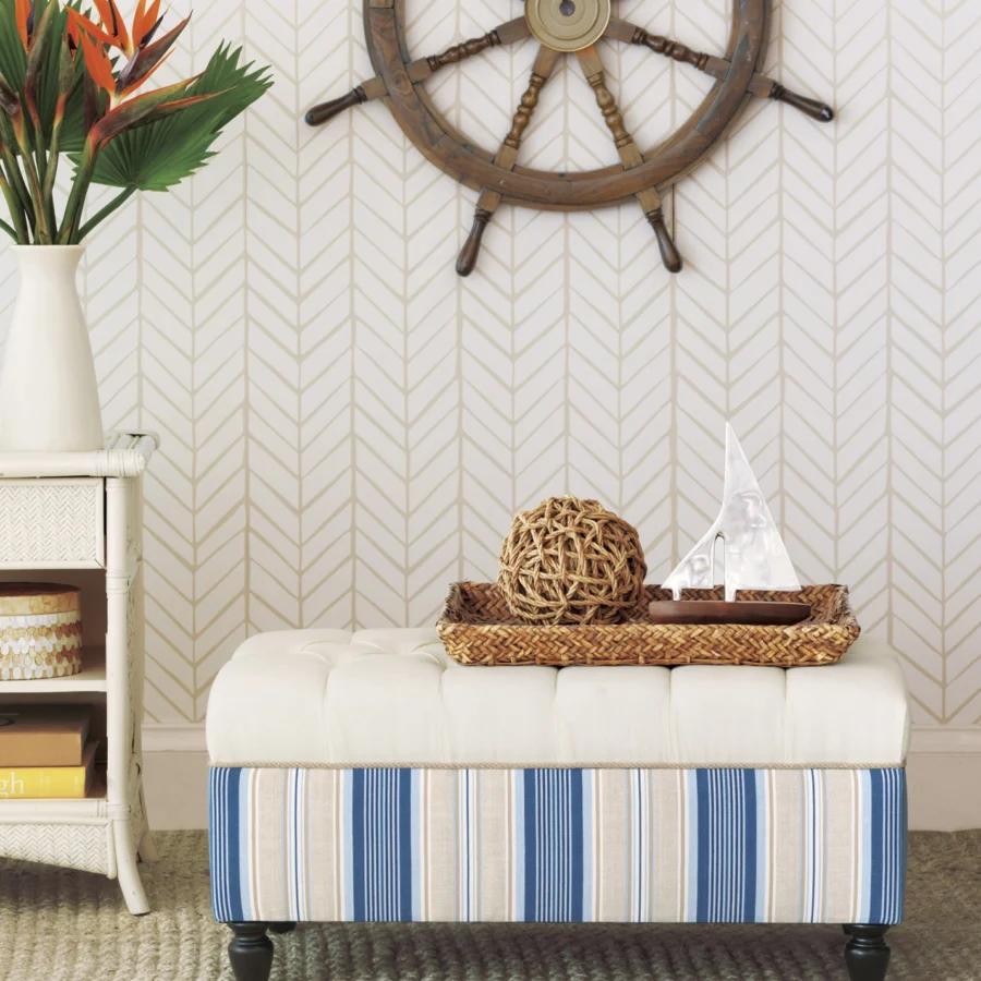 Eastern Accents Filly White Storage Ottoman #3