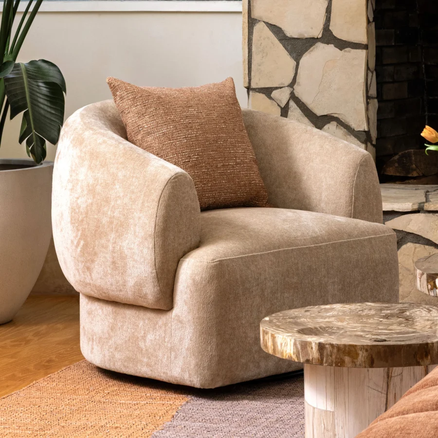 Dovetail Billie Swivel Lounge Chair #6