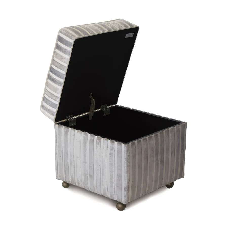 Eastern Accents Gaia Sterling Storage Ottoman #2
