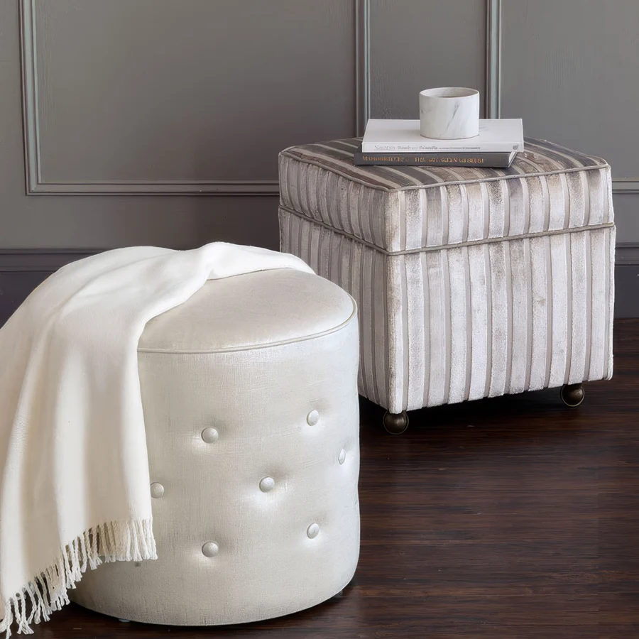 Eastern Accents Gaia Sterling Storage Ottoman #3