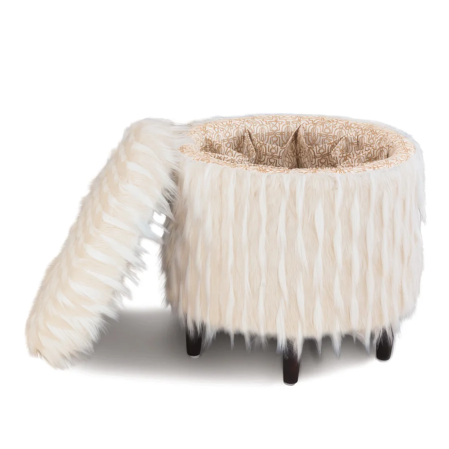 Eastern Accents Jadis Snow Shoe Storage Ottoman #2