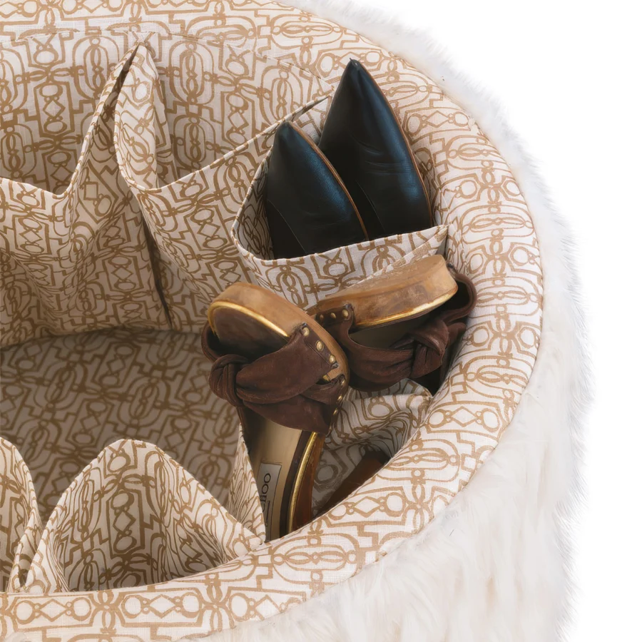 Eastern Accents Jadis Snow Shoe Storage Ottoman #3