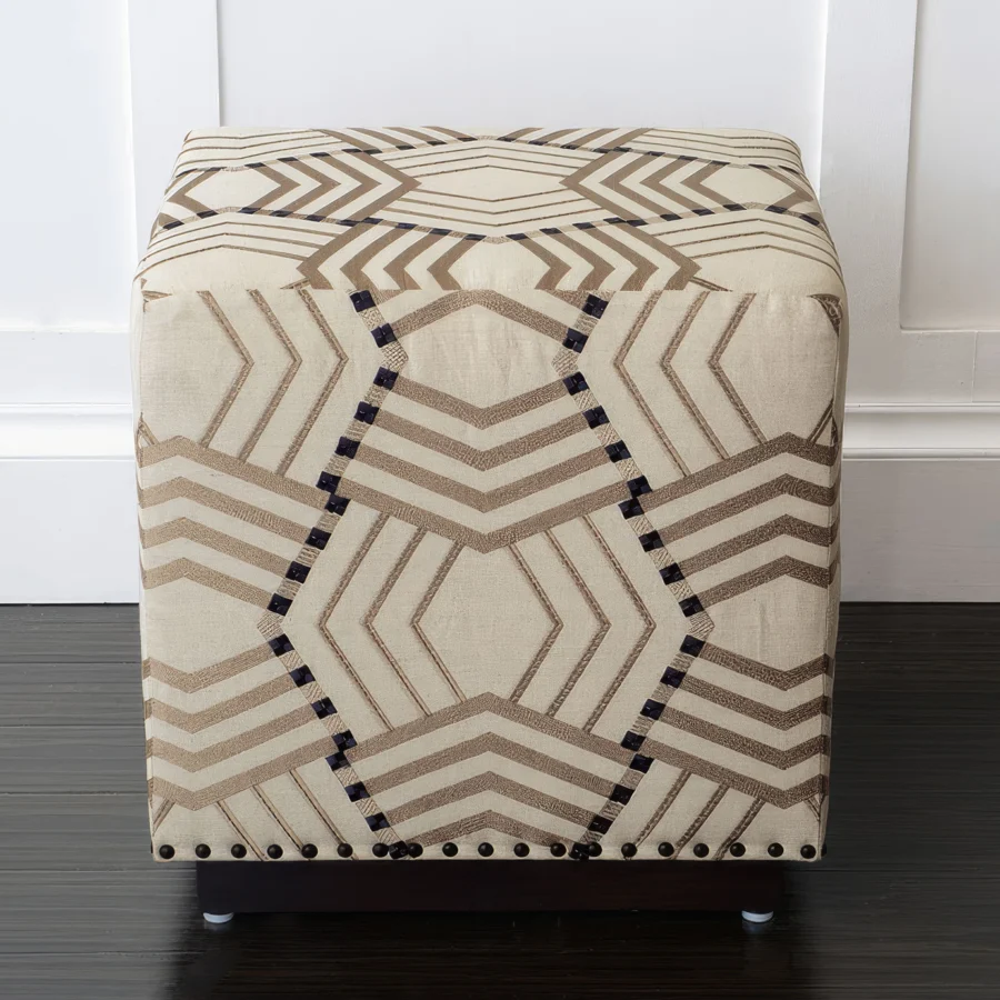Eastern Accents Kimahri Embroidered Ottoman #2
