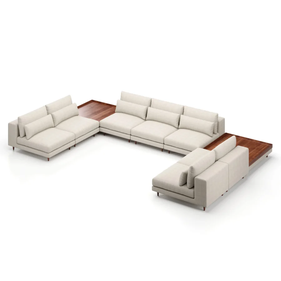 Stellar Works Atelier Leg Sectional Configuration 3 #7