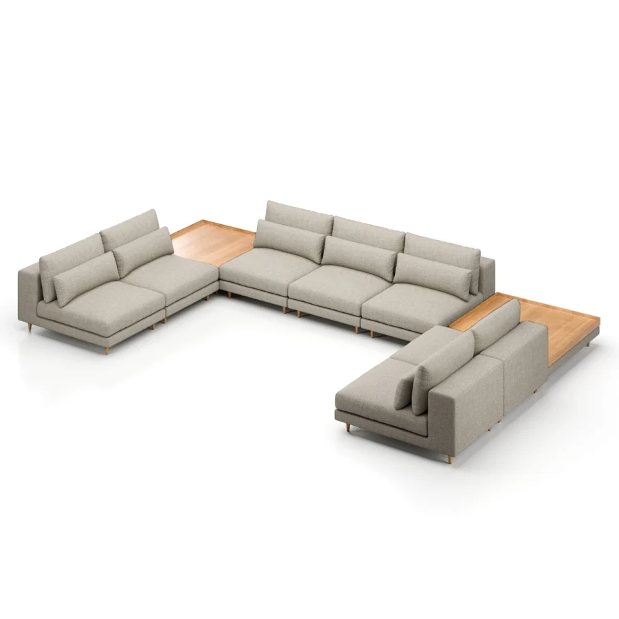 Stellar Works Atelier Leg Sectional Configuration 3 #13