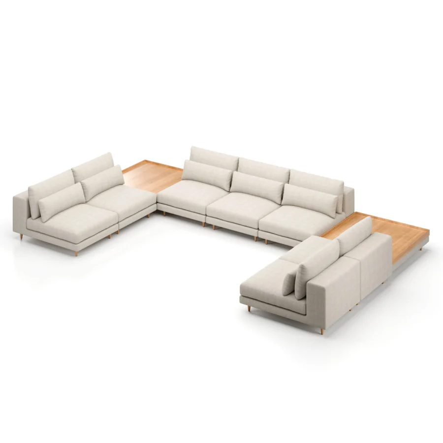 Stellar Works Atelier Leg Sectional Configuration 3 #17