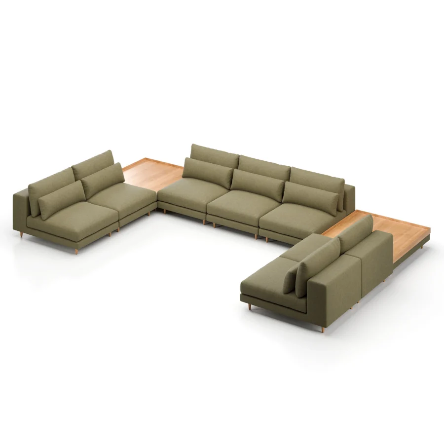 Stellar Works Atelier Leg Sectional Configuration 3 #2