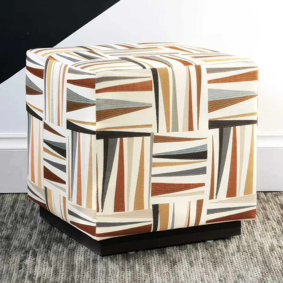 Eastern Accents Medara Embroidered Ottoman #2